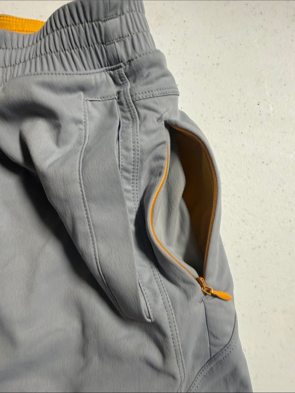 Birddogs Gray Athletic Shorts with Yellow Waistband - Picture 2 of 6